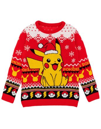 Плетен коледен пуловер Pokemon