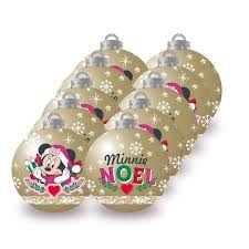 Пакет от 10 коледни топки за елха Disney Minnie Mouse с диаметър 6 см