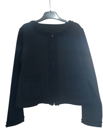 Черно сако за момиче- с цип 