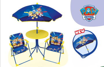 PAW Patrol Градински комплект Skye от 4 части - 2 стола + маса + чадър