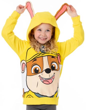 Детски Суичър Paw Patrol– Жълт с Качулка, 100% Памук - Unisex