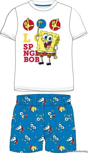 Лятна детска пижама Sponge Bob от две части – 100% памук