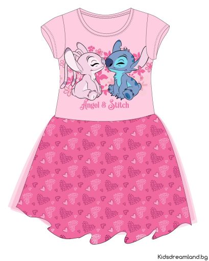 РОКЛЯ ЗА МОМИЧЕ С ТЮЛ Lilo & Stitch