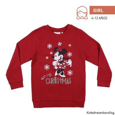 Коледен пуловер на Disney, Minnie Mouse, Червен