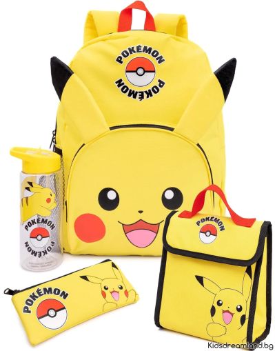 Комплект раница за обяд Pokemon от 4 части