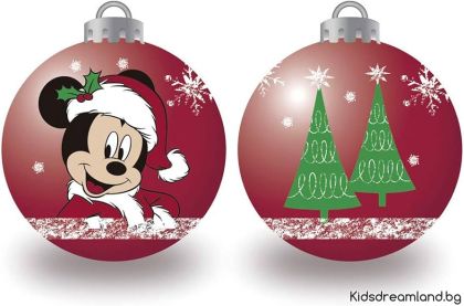 Пакет от 10 коледни топки за елха Disney Mickey Mouse с диаметър 6 см