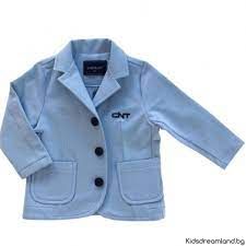 Детско спортно елегантно сако за момче в светло синьо – стил и комфорт за специални поводи