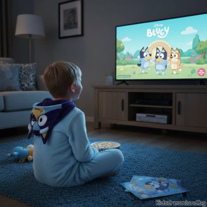 Спално облекло пижама коралово синьо с 3D уши