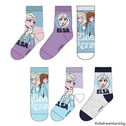 Детски чорапи Disney Frozen Елза -3бр.