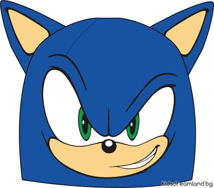 Зимна 3D шапка за момче Sonic