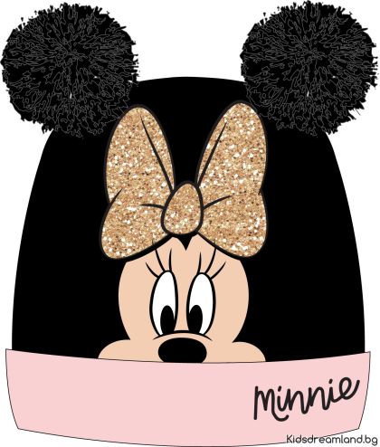 Зимна 3D шапка за момиче  Minnie Mouse