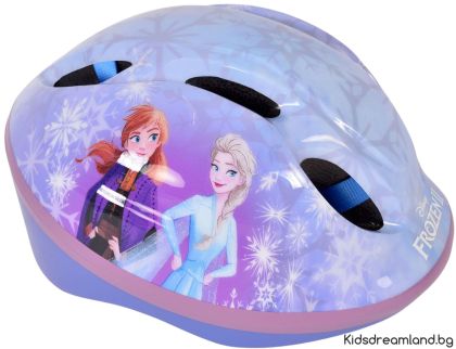 Каска за велосипед Disney Frozen - синя - 52-56 см