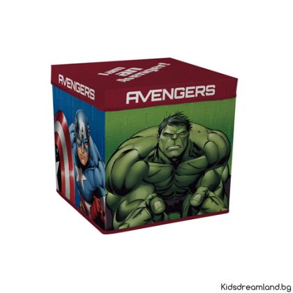 СГЪВАЕМА ТЕКСТИЛНА СЕДАЛКА ЗА СЪХРАНЕНИЕ AVENGERS 30X30X30СМ