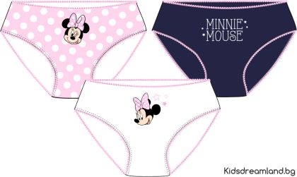 Комплект бельо от 3 броя бикини Minnie Mouse