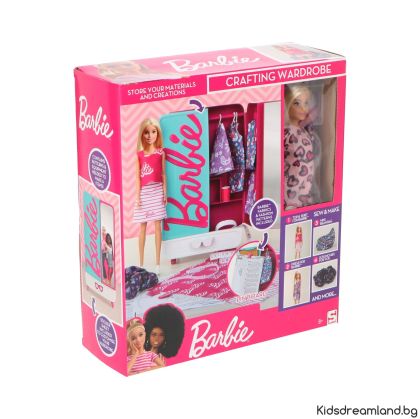Mattel Barbie Crafting Гардероб с кукла – Креативен комплект за шиене и мода