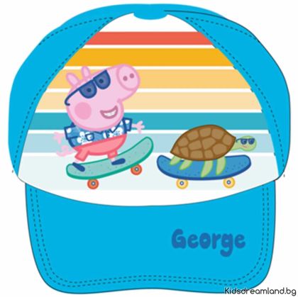 Шапка с козирка George pig