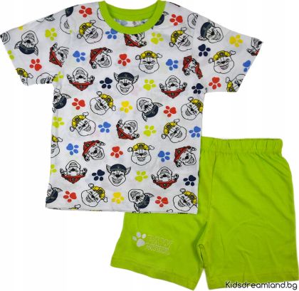 Лятна детска пижама Paw Patrol от две части – 100% памук