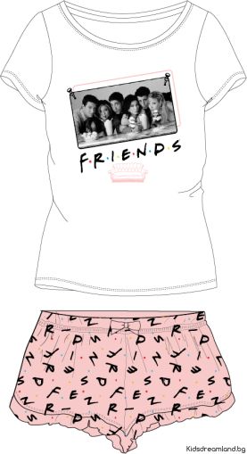 Дамска пижама Friends – 100% памук | Официален лицензиран продукт