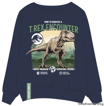 Детски Суитшърт Jurassic World – Тъмносин