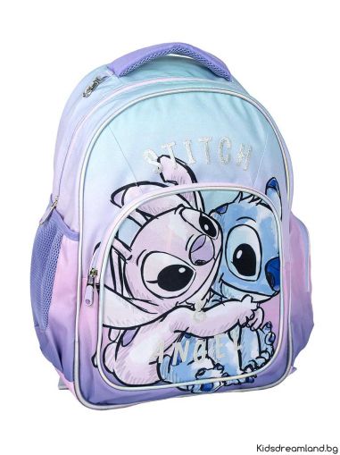 Ученическа раница Stitch, 2 ципа, 42 х 32 х 15 см