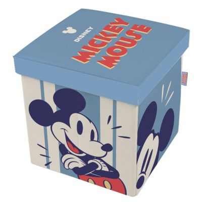 СГЪВАЕМА ТЕКСТИЛНА СЕДАЛКА ЗА СЪХРАНЕНИЕ МICKEY MOUSE 30X30X30СМ