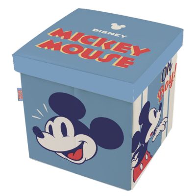 СГЪВАЕМА ТЕКСТИЛНА СЕДАЛКА ЗА СЪХРАНЕНИЕ МICKEY MOUSE 30X30X30СМ