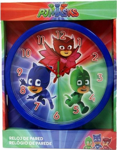 Стенен часовник, PJ Mask, 25 см, Многоцветен