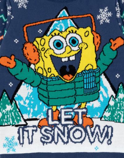Плетен коледен пуловер Sponge BOB