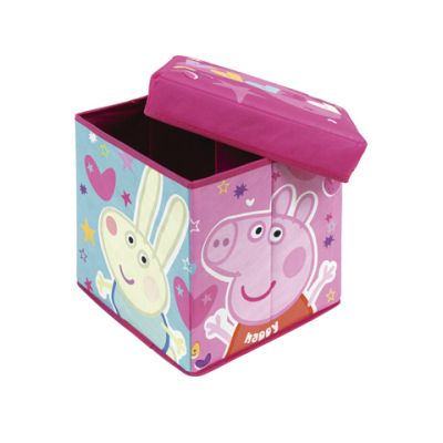 СГЪВАЕМА ТЕКСТИЛНА СЕДАЛКА ЗА СЪХРАНЕНИЕ PEPPA PIG 30X30X30СМ