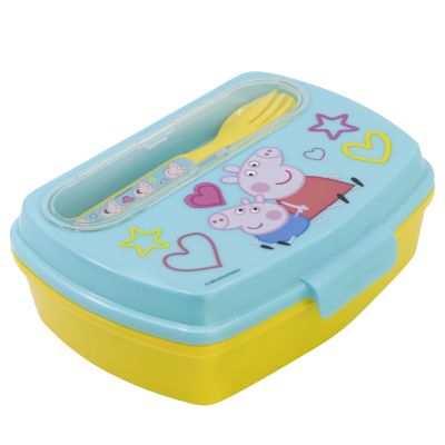 Кутия за храна Stor Peppa Pig - С прибори