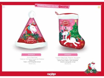 Коледен коплект от 2 части чорап и шапка, Minnie Mouse, 42 см