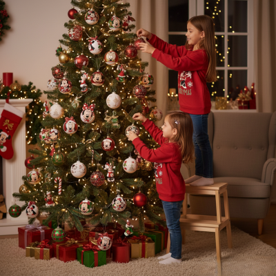 Коледен пуловер на Disney, Minnie Mouse, Червен