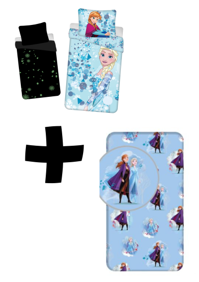 Спално бельо Licensed 140x200+60x80 -Frozen "White snowflake"