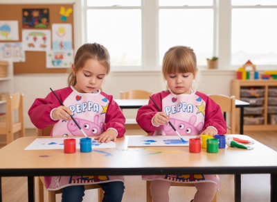 Престилка за рисуване с ръкави и джоб Peppa Pig