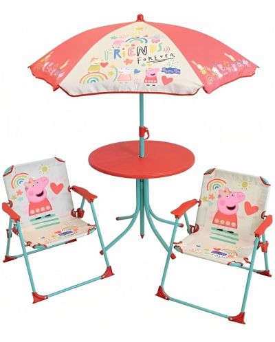 Прасето Пепа, Градински комплект Skye от 4 части - 2 стола + маса + чадър