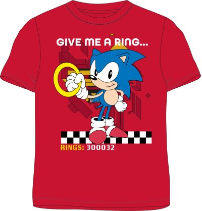 Тениска за момче Sonic give me the ring