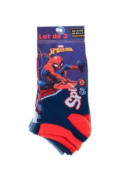 Детски къси чорапи за момче – Spiderman (3 чифта)