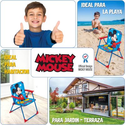 Сгъваем стол с подлакътници – Мики Маус (38 x 32 x 53 см)
