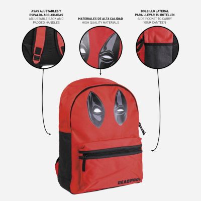 Детска раница за училище – Deadpool (червена, 44 см)