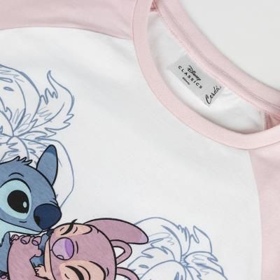 Детска пижама за момичета Lilo & Stitch – розова | Лицензиран продукт Cerda