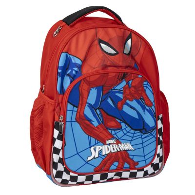 Ученическа раница Spider-Man, 2 ципа, 42 х 32 х 15 см, Червен/Син