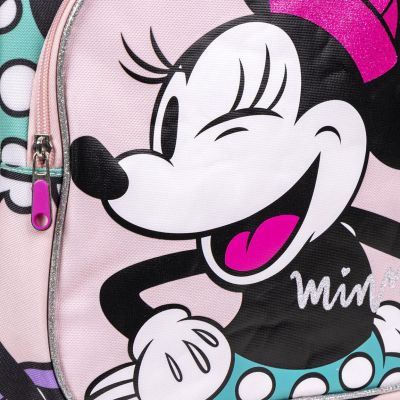 Ученическа раница Minnie Mouse, 2 ципа, 42 х 32 х 15 см, Розов
