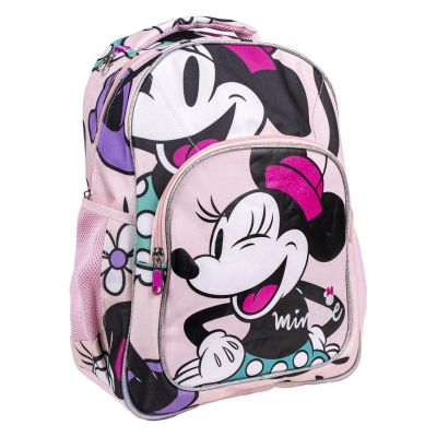 Ученическа раница Minnie Mouse, 2 ципа, 42 х 32 х 15 см, Розов