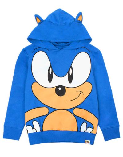 Детски Суичър Sonic the Hedgehog – Син, с Качулка, 100% Памук