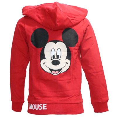 Суичър за Disney Момче Mickey Mouse – Червен, с Качулка и Цип