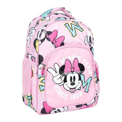 Ученическа раница Minnie Mouse, 2 ципа, 42 х 32 х 15 см, Розов