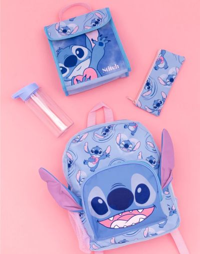  Детска раница Disney Lilo & Stitch 3D Ears с 4 части, 36x26x10 см