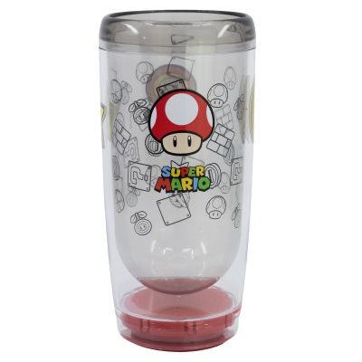 Чаша DROP SAFE с двойни стени PS 705 мл, SUPER MARIO POWER