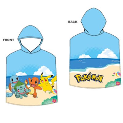 Пончо за баня - Disney - Pokemon- 100% микрофибър - 100 x 50 cm