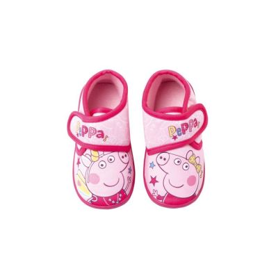 ПРАСЕТО ПЕПА/PEPPA PIG ЗАТВОРЕНИ ДОМАШНИ ПАНТОФКИ С ГУМЕНА ПОДМЕТКА